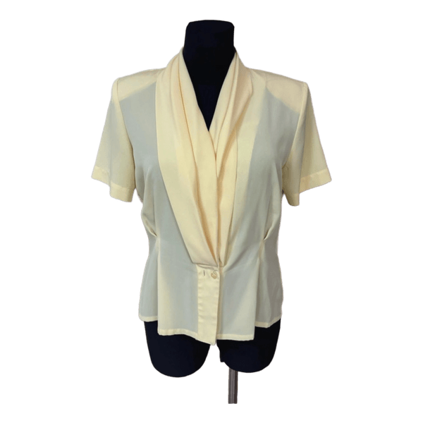 Yellow short sleeve blouse