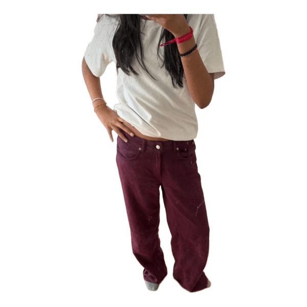 Bordeaux wide leg jeans