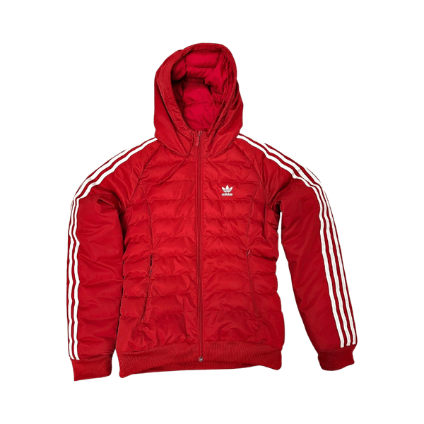 Adidas women’s red puffer jacket size XS
