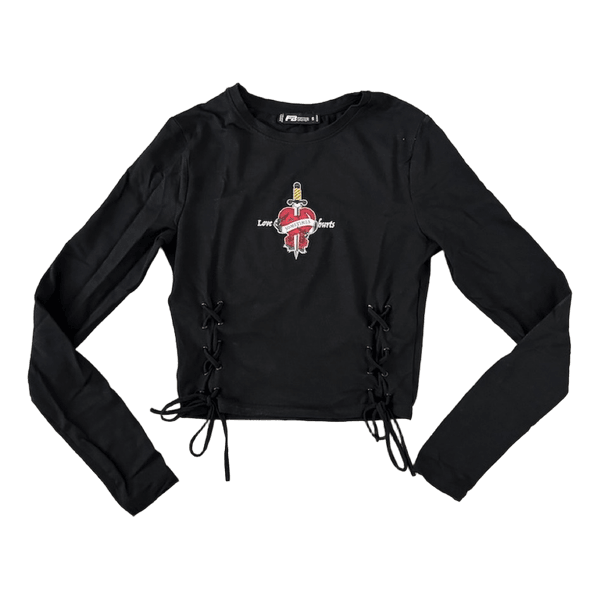FB Sister pitkähihainen crop top S