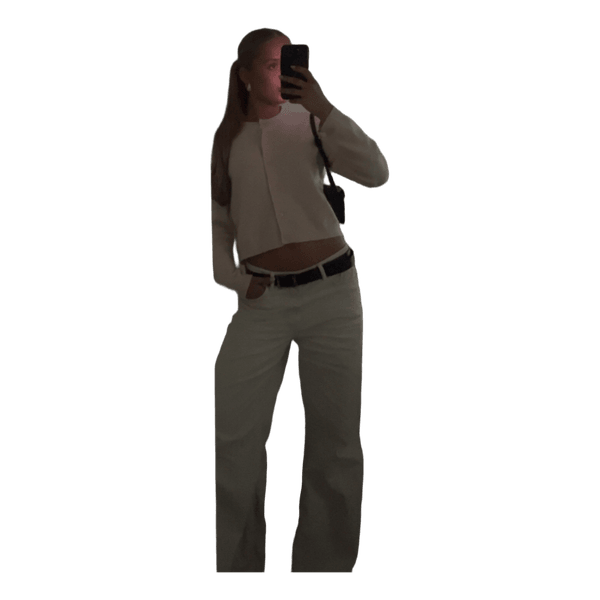 Cream long sleeve cardigan