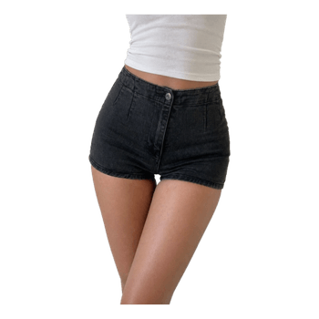 Tumman harmaat high-waist farkkushortsit koko S