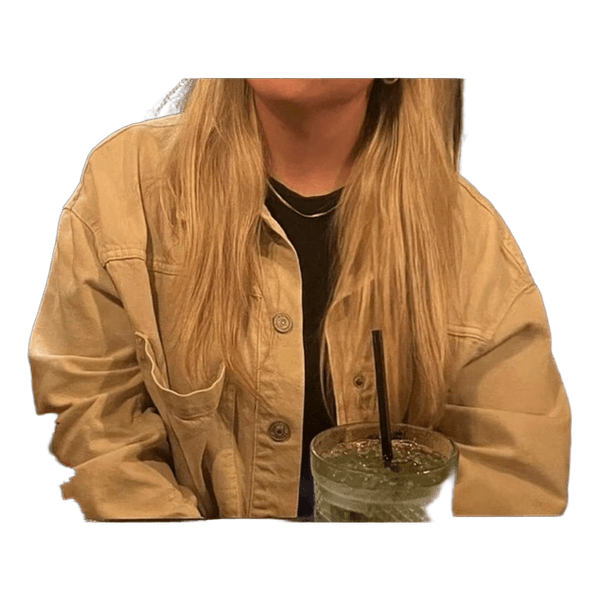 Beige cropped jakke