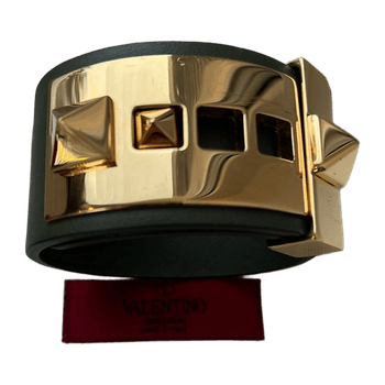 Valentino Garavani Rockstud Wide Leather Bracelet