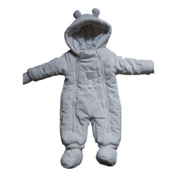White baby snowsuit