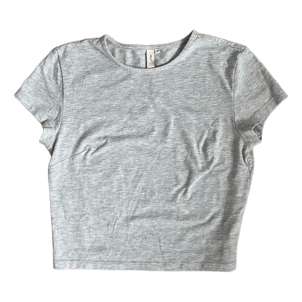 harmaa crop tee