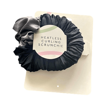 Black heatless curling scrunchie