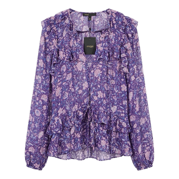 Maje purple floral blouse