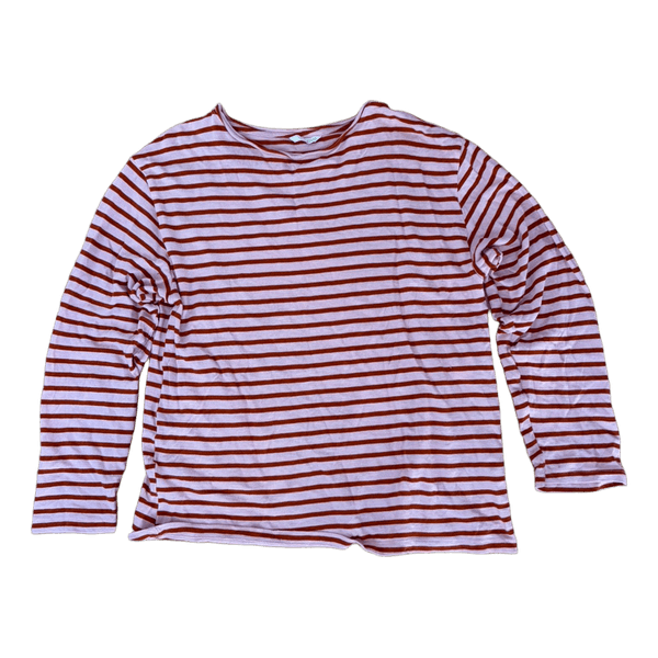 Stribet langærmet bluse