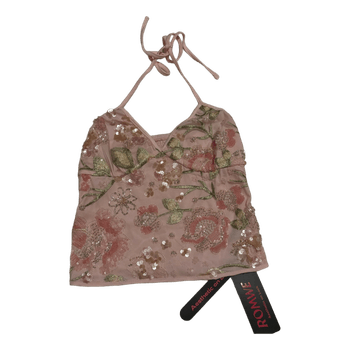 Vaaleanpunainen koristeltu toppi