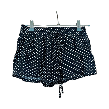 Musta valkopilkullinen shortsit