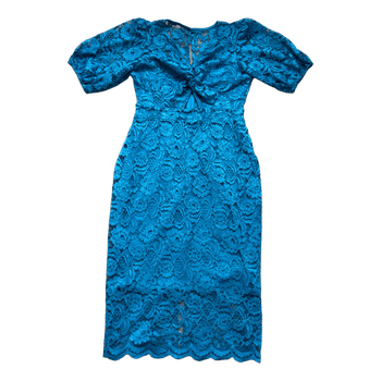 💙✨ Elegant Blue Lace Dress | Size 40 | Excellent Condition ✨💙