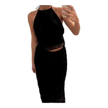 Musta kaksiosainen asu S