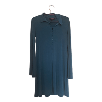 Reserved turquoise buttoned dress