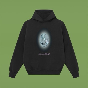 Bring Me 2 Life relaxed fit hoodie with original painting design