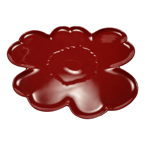 Marimekko Oiva Unikko tarjoiluvati 32 cm – Burgundy