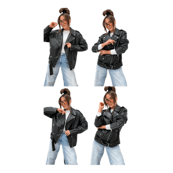 Black faux leather jacket