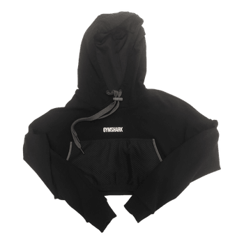 Black Gymshark cropped hoodie