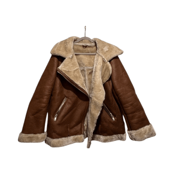 ruskea ”lentäjän takki”