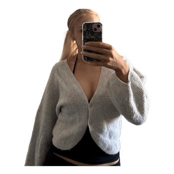 Beige neule neuletakki