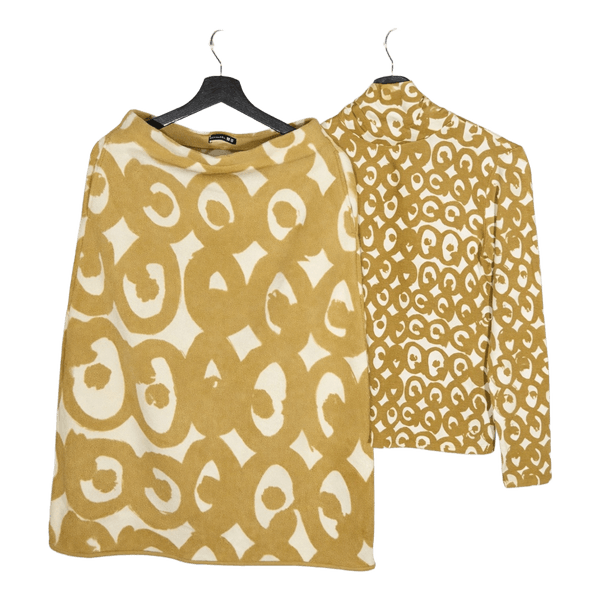 Marimekko mustard patterned skirt