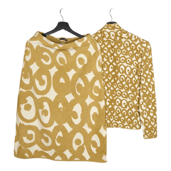 Marimekko mustard patterned skirt