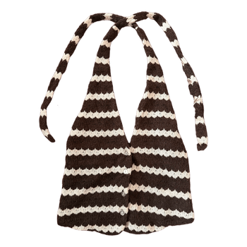 Amisu brown striped top