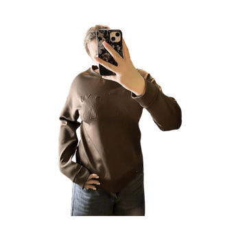Amisu brown long-sleeved top