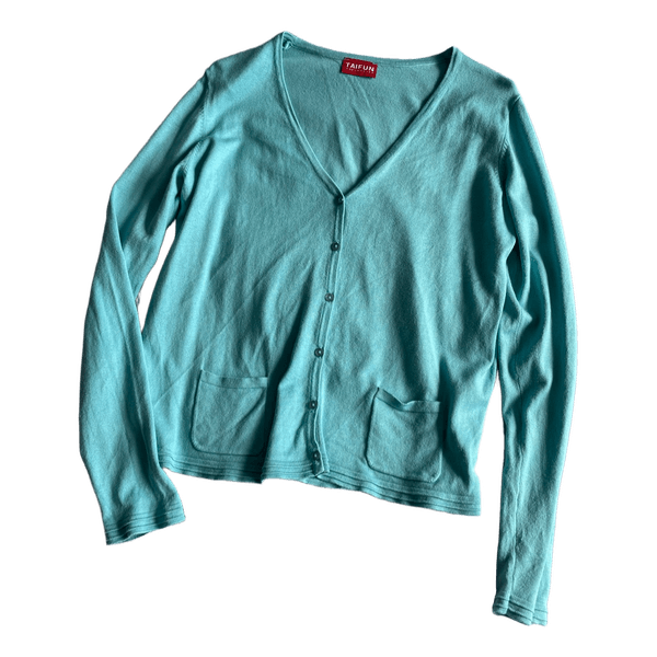 Taifun turquoise buttoned cardigan