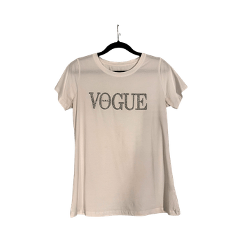 White vogue graphic t-shirt