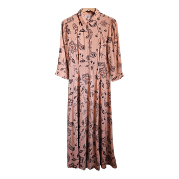 Soyaconcept floral midi dress viscose lightweight boho feminine flowy Scandi style XS