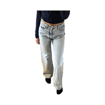 Light wash wide leg jeans