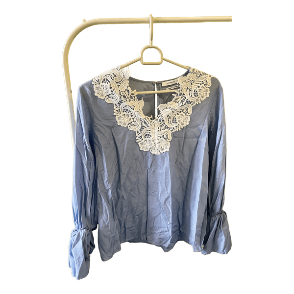 Reserved blue lace blouse