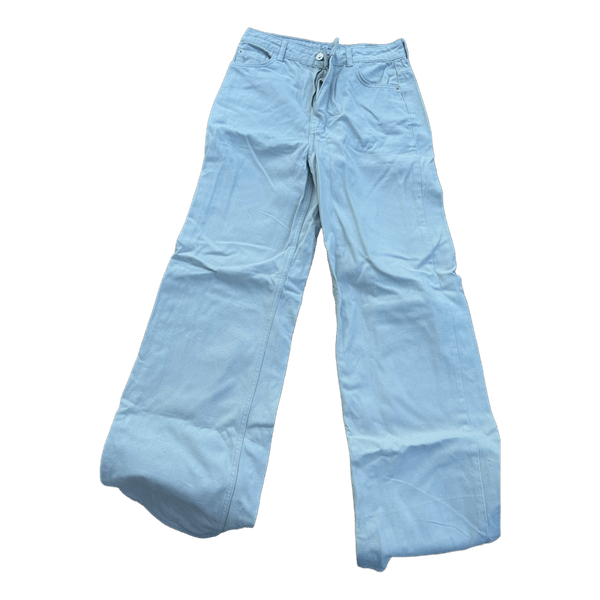 Hvide wide leg jeans