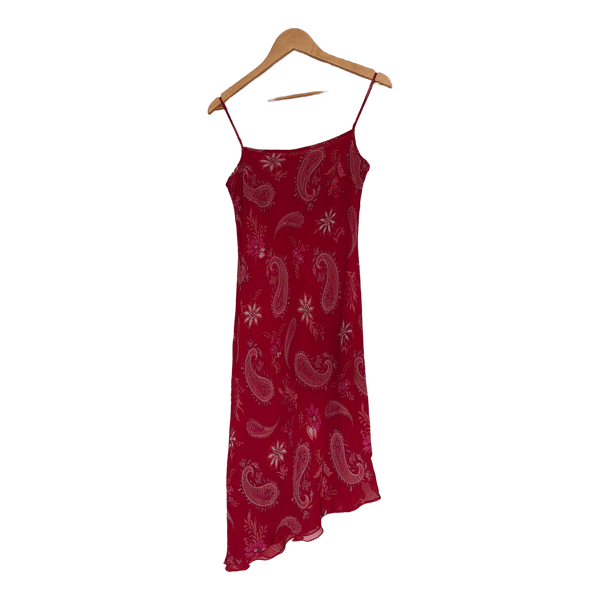 Next red paisley slip dress
