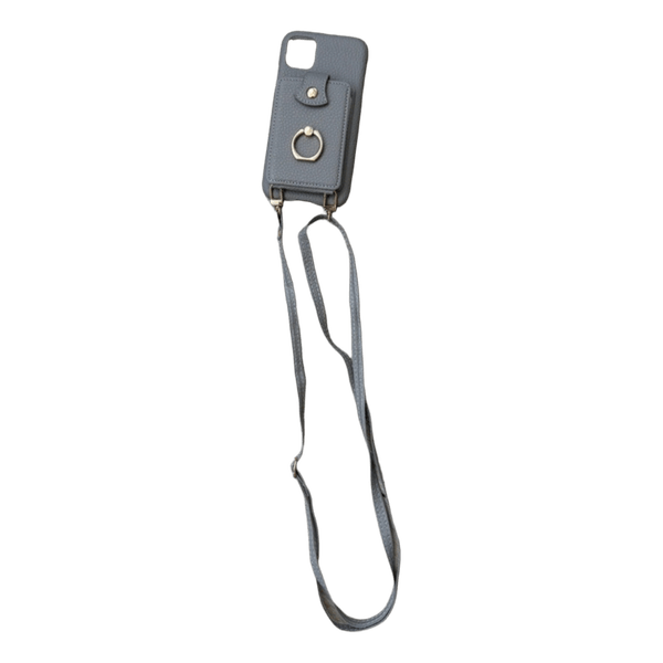 Grey phone case with strap