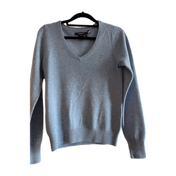 Light blue v-neck sweater, lambswool