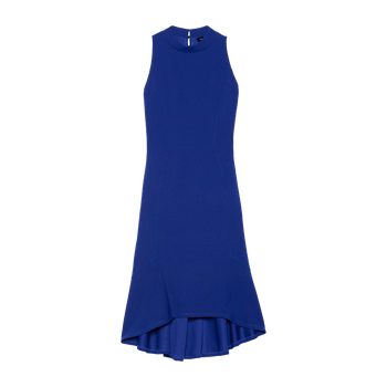 Blue knit dress