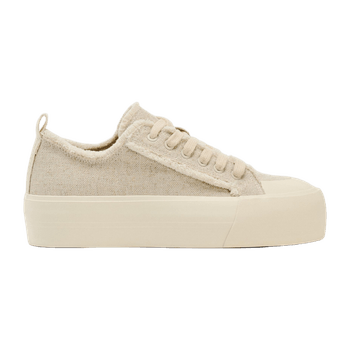 Frayed canvas sneakers