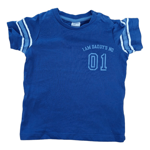 Sininen H&M t-paita I'm Daddy's no 1