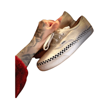White Vans low-top sneakers 