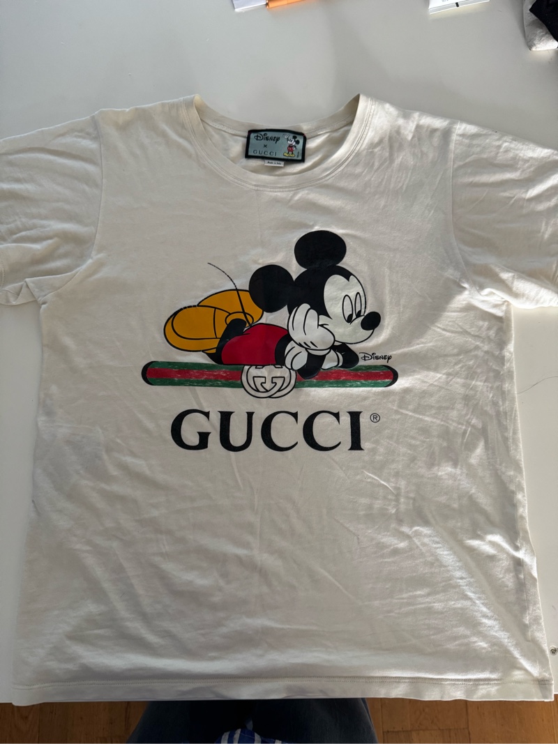 valkoinen gucci disney t-paita ko S