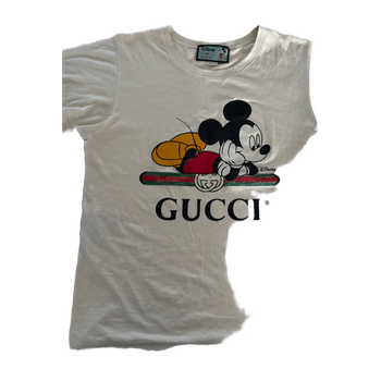 valkoinen gucci disney t-paita ko S