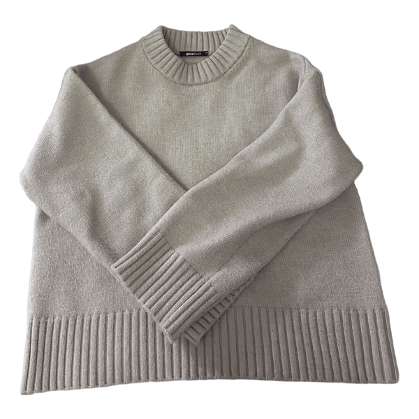 Beige stickad tröja Gina Tricot