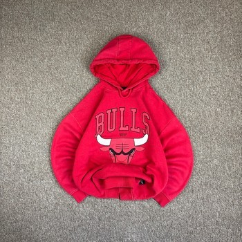NBA Chicago bulls Big Logo Print Pullover Hoodie Size S