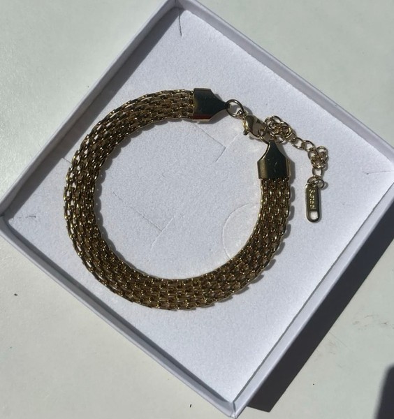 Gyldent mesh armbånd