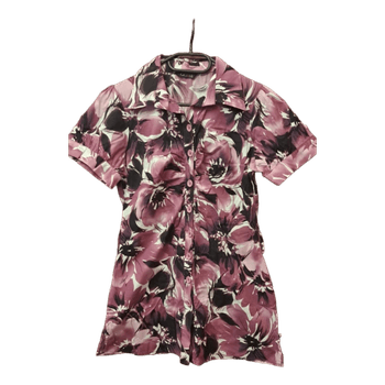 Floral print button-up shirt