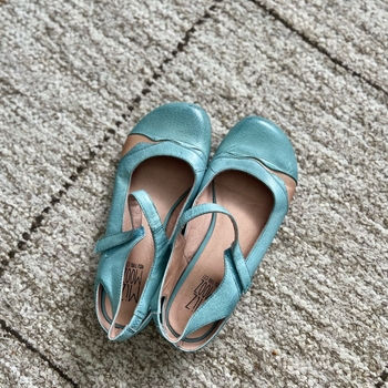 Turkoosit nahkaiset ballerinat  38,5