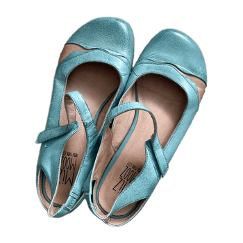 Turkoosit nahkaiset ballerinat  38,5