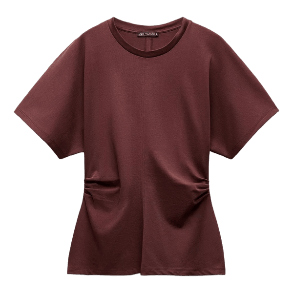 Bordeaux t-shirt fra Zara